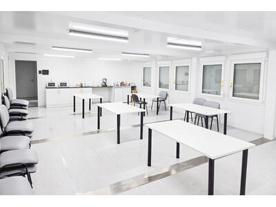 Flat Pack Shipping Containers 20ft x 56ft open plan welfare office click to zoom image