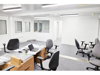 Flat Pack Shipping Containers 20ft x 56ft open plan welfare office click to zoom image