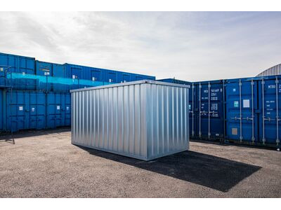 Flat Pack Shipping Containers 4m self assembly galvanised click to zoom image