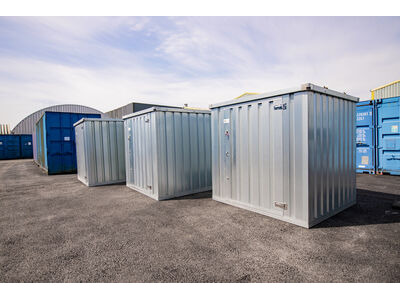 Flat Pack Shipping Containers 4m self assembly galvanised click to zoom image