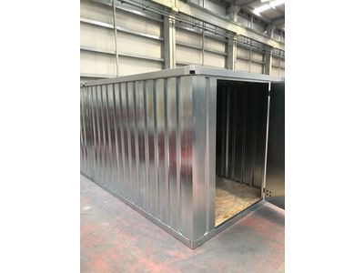 Flat Pack Shipping Containers 4m self assembly galvanised click to zoom image