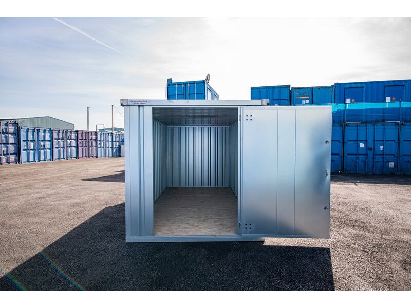 Flat Pack Shipping Containers 4m self assembly galvanised click to zoom image