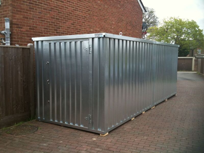 Flat Pack Shipping Containers 4m self assembly galvanised click to zoom image