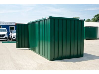 Flat Pack Shipping Containers 4m self assembly green