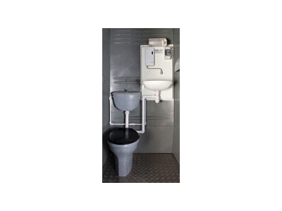 Portable Toilets Mains connected with hot water sink PC17 click to zoom image