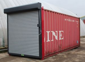 Converting a Shipping Container into a Sea Can Garage or Workshop - Roll  Shutter Door Installation 