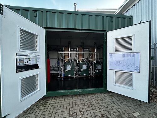packaged plant room new build container Welburn school - CS98937