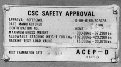 Csc Plating For Shipping Containers Containers For Sale