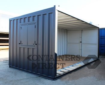 Shipping Container Conversions 24ft x 20ft garage CS74638, Case Studies, Garages