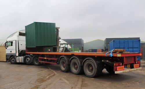 Vehicle for containers haulage service
