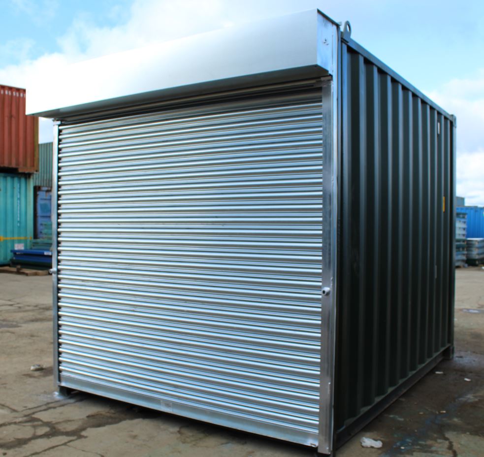 Converting a Shipping Container into a Sea Can Garage or Workshop - Roll  Shutter Door Installation 