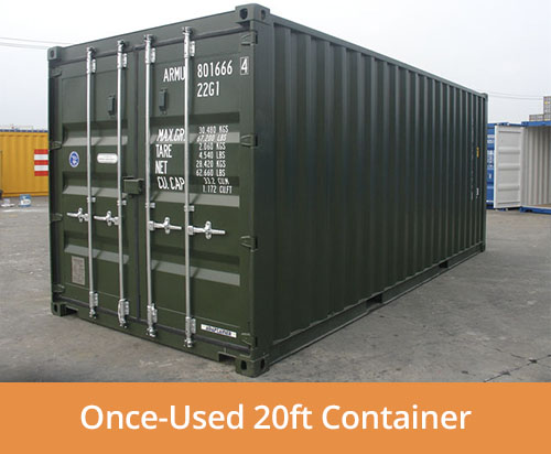 20ft once-used shipping container