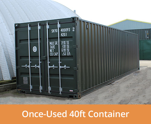 40ft once-used shipping container