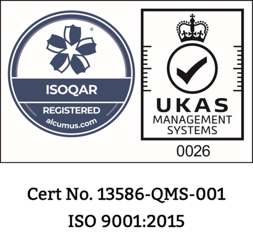 ISOQAR Approved – ISO 9001:2015 Certificate No. 13586-QMS-001
