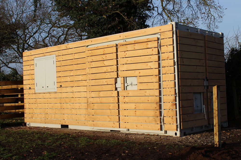 Rustic wood cladding for your catering pod