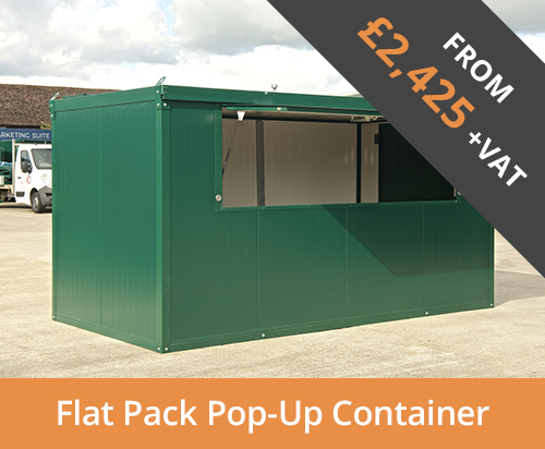 Flat pack pop-up container from £2425