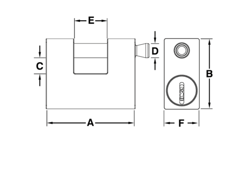 ISL container padlock CAD