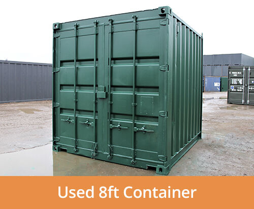 Used 8ft storage container - compact steel store
