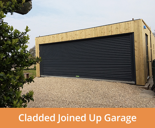 new build cladded garage container case study