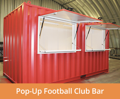 Pop-up football club bar