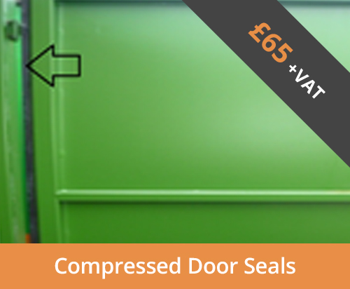 Compressed door seals