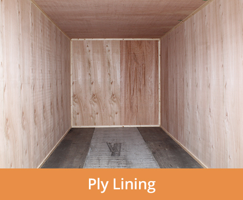 ply lined shipping container